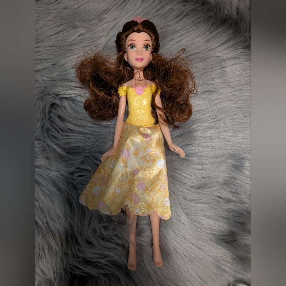 Yellow Belle Princess Doll with Brown Hair